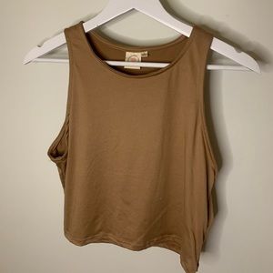 Live in the Moment brown crop top | L